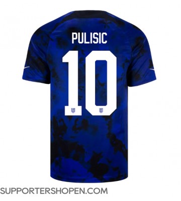 Förenta staterna Christian Pulisic #10 Borta Matchtröja VM 2022 Kortärmad